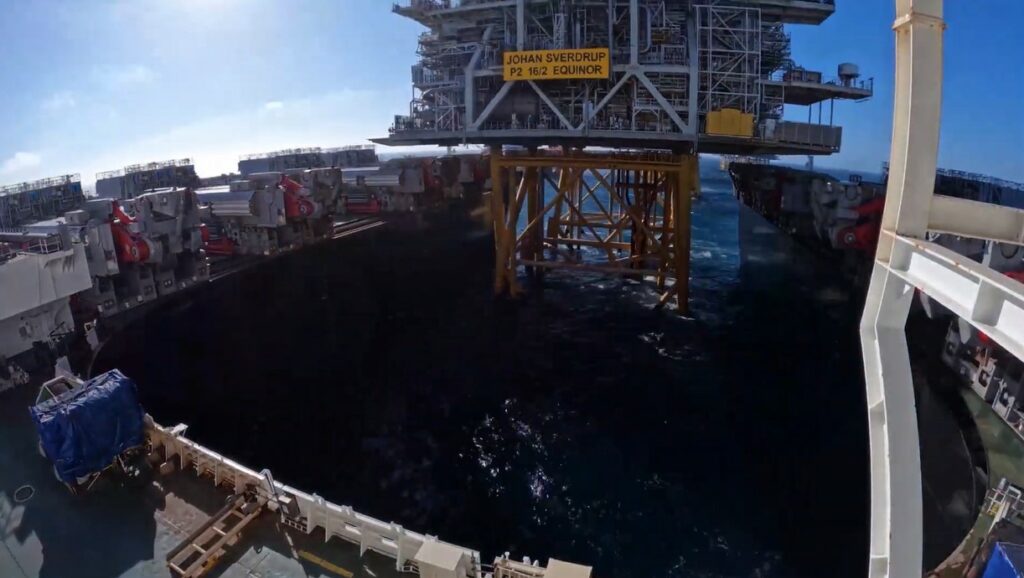 Watch Pioneering Spirit Vessel Installs Final Sverdrup Platform