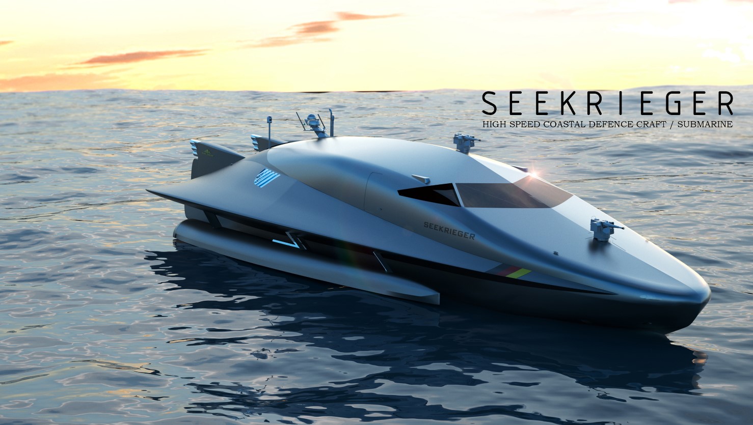 Singaporean company unveils submersible fast attack boat concept