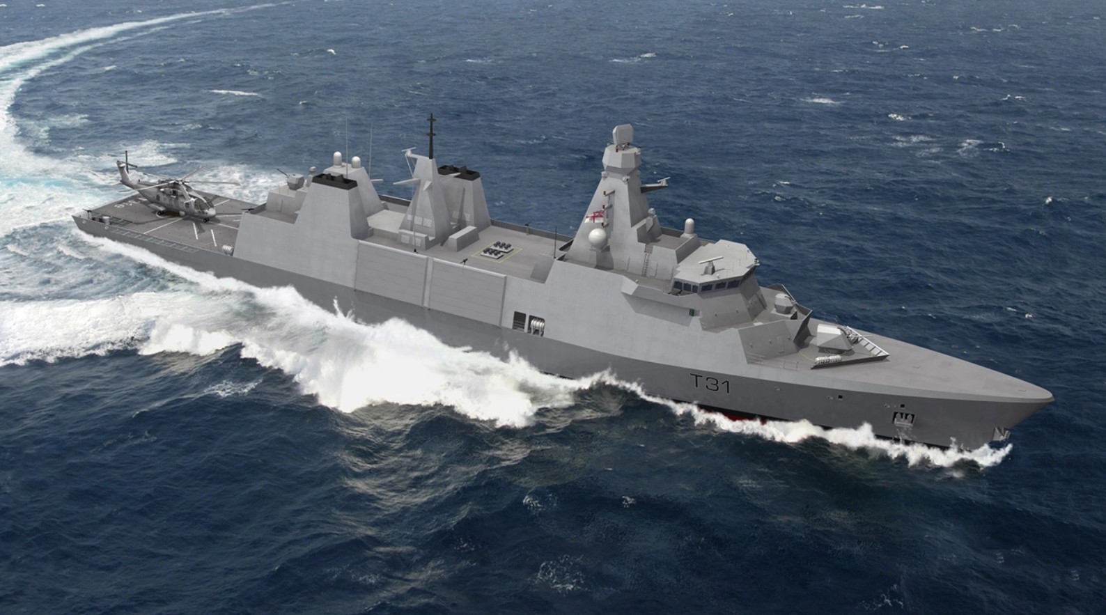 Type 31 frigate artist rendering; Hamworthy Royal Navy