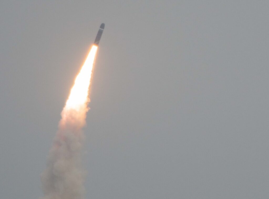 France tested a submarine launched ballistic missile