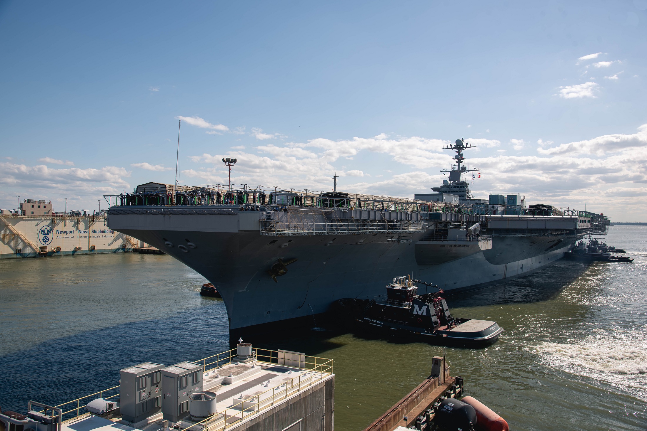 USS John C. Stennis arrives at HII to start its RCOH