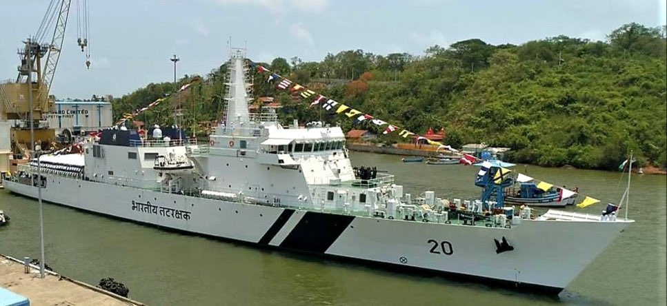 Indian Coast Guard's OPV Sajag commisioned