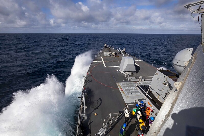 Navy destroyer USS Paul Ignatius spotted rocking new battle flag