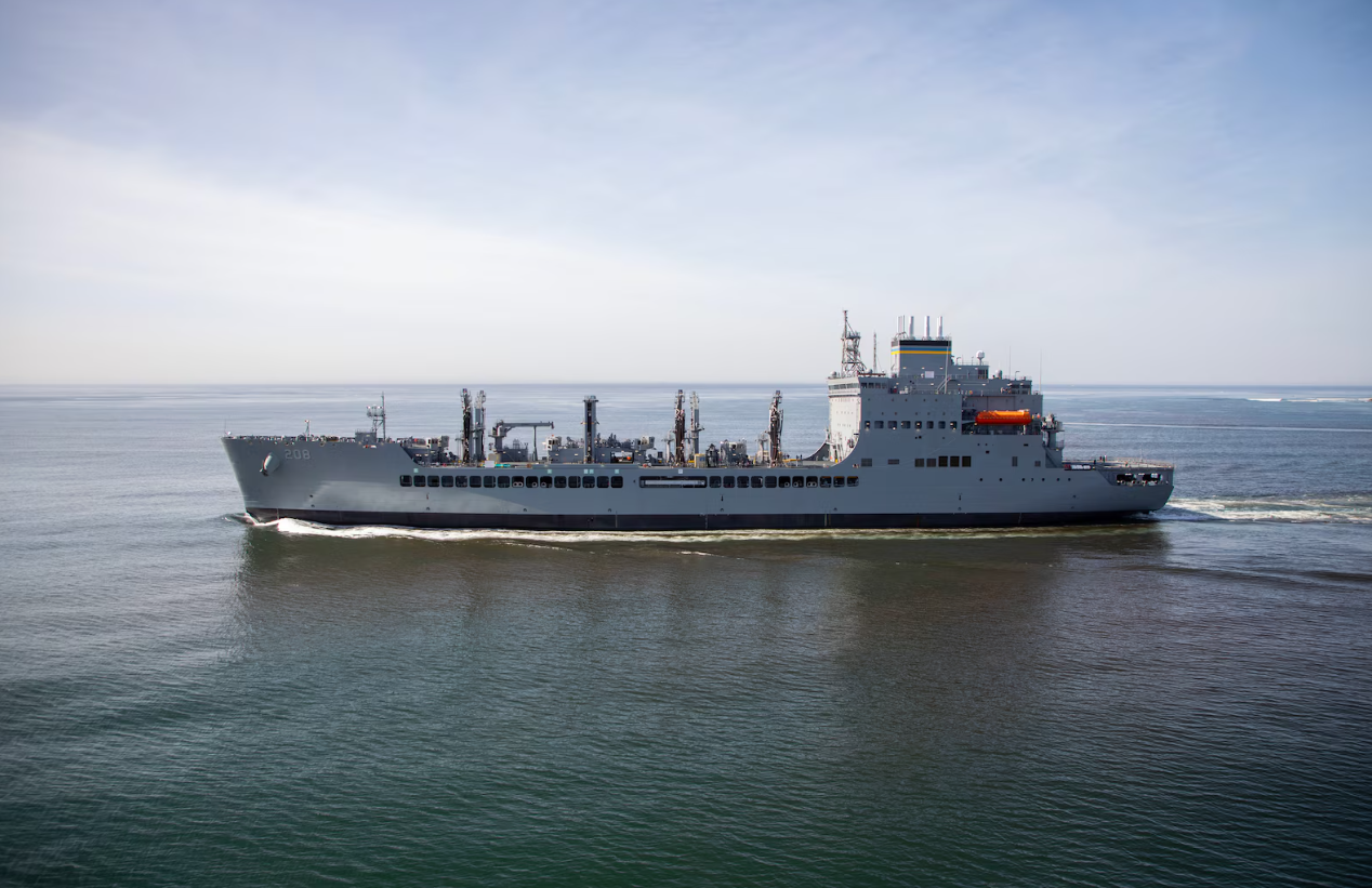 US Navy: Newest replenishment oiler USNS Robert F. Kennedy delivered ...