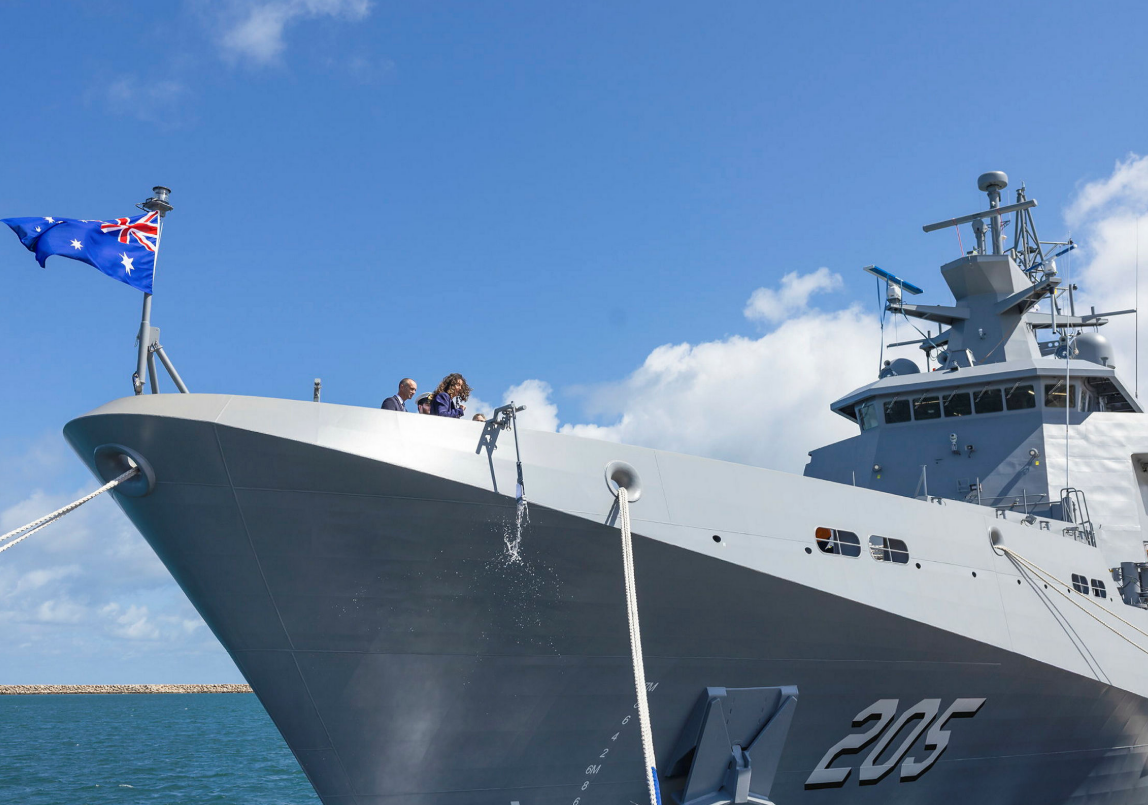 Australia: Third Arafura-class OPV hits the water