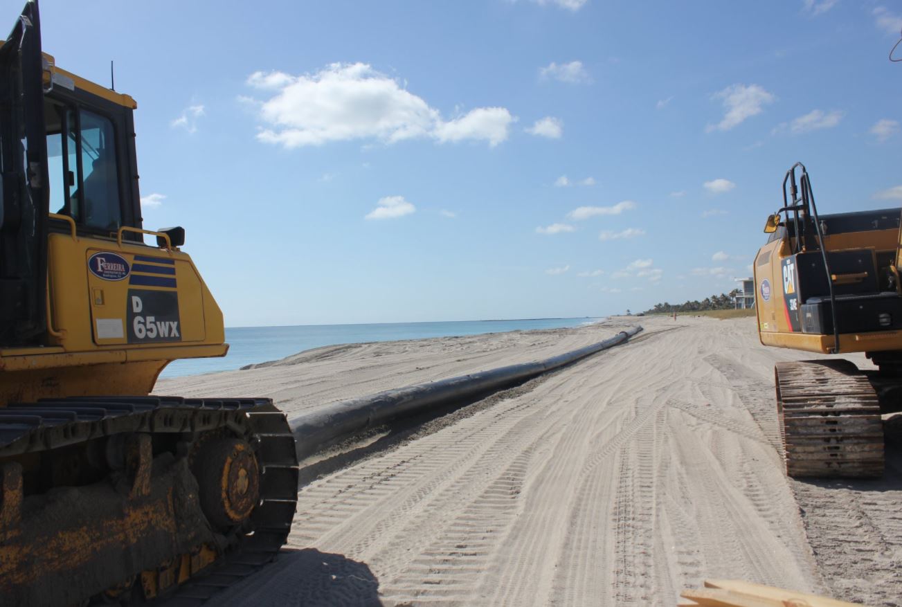 What is dredging for beaches mean?