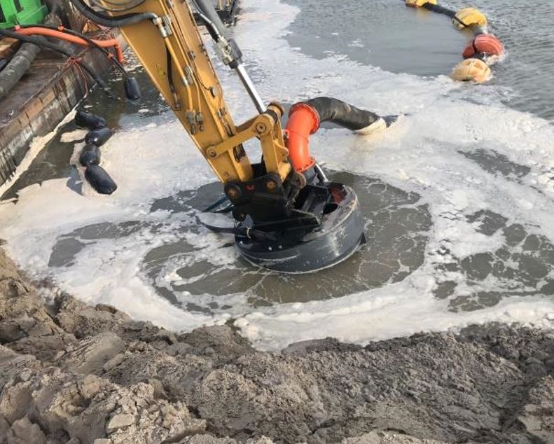 dredging on caswll beach 2018 facebook