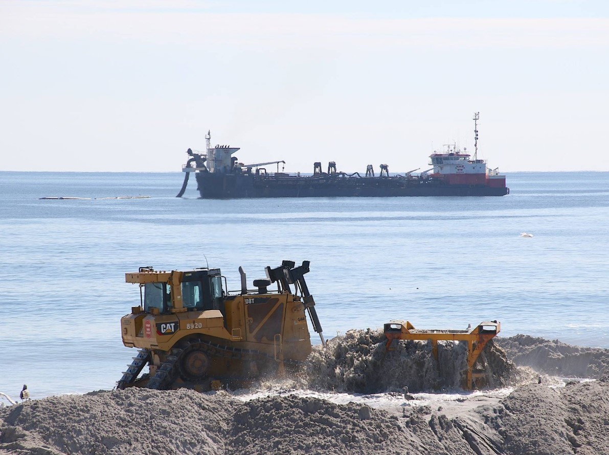 Lavallette Beach Replenishment Complete Dredging Today