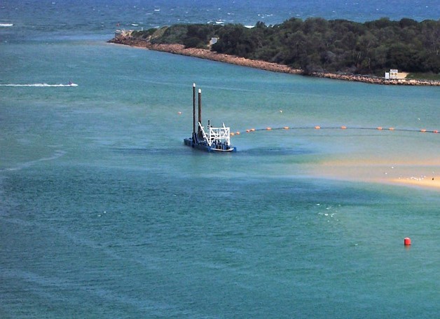 how does dredging work to replenish a shoreline