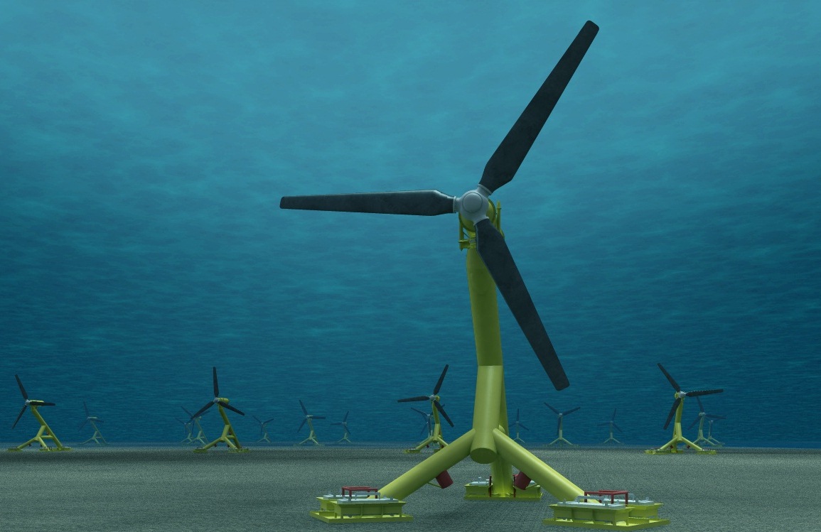 UK: Tidal Turbine in Orkney Producing Electricity