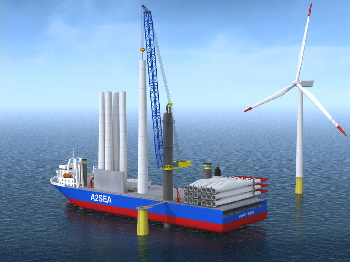Singapore: COSCO Delivers Wind Turbine Installation Vessel