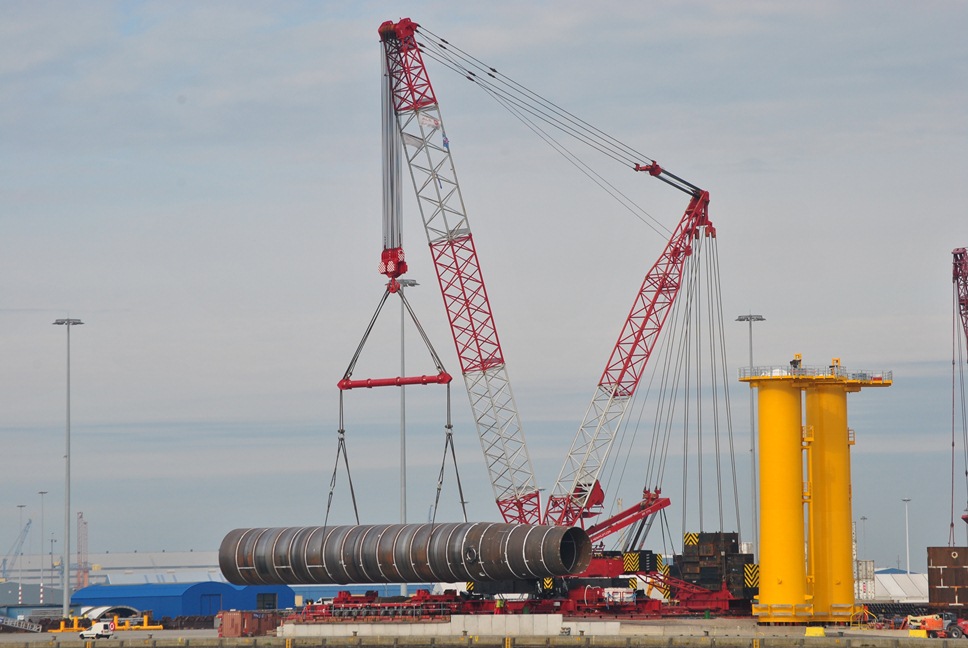 The Netherlands: New Offshore Wind Foundation Deliveries Started at BOW Terminal