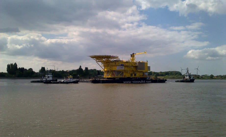 Butendiek Offshore Substation on Its Way to OWF Site