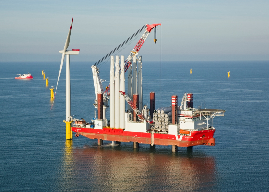 First Turbine Up at Amrumbank Offshore Wind Farm