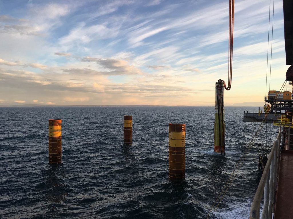 Beatrice Foundation Piles Three Quarters There | Offshore Wind