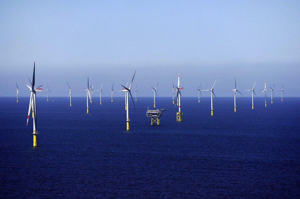 A photo of the Borkum Riffgrund 1 offshore wind farm