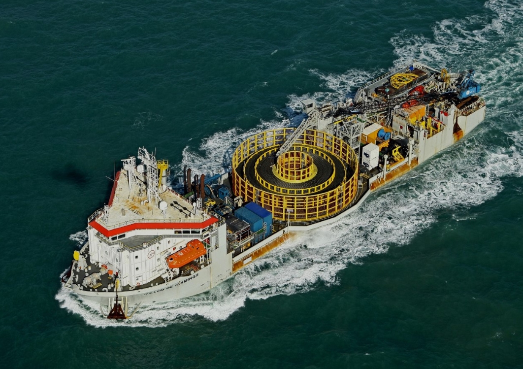 Jan De Nul's cable-laying vessel WILLEM DE VLAMINGH