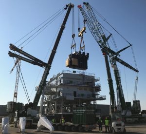 Transformer Lands on Northwester 2 Substation Topside