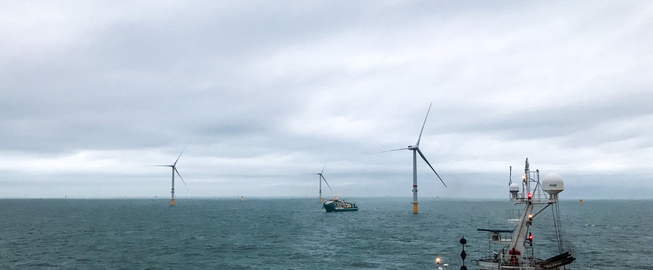 A photo of Parkwind's Northwester 2offshore wind farm in Belgium