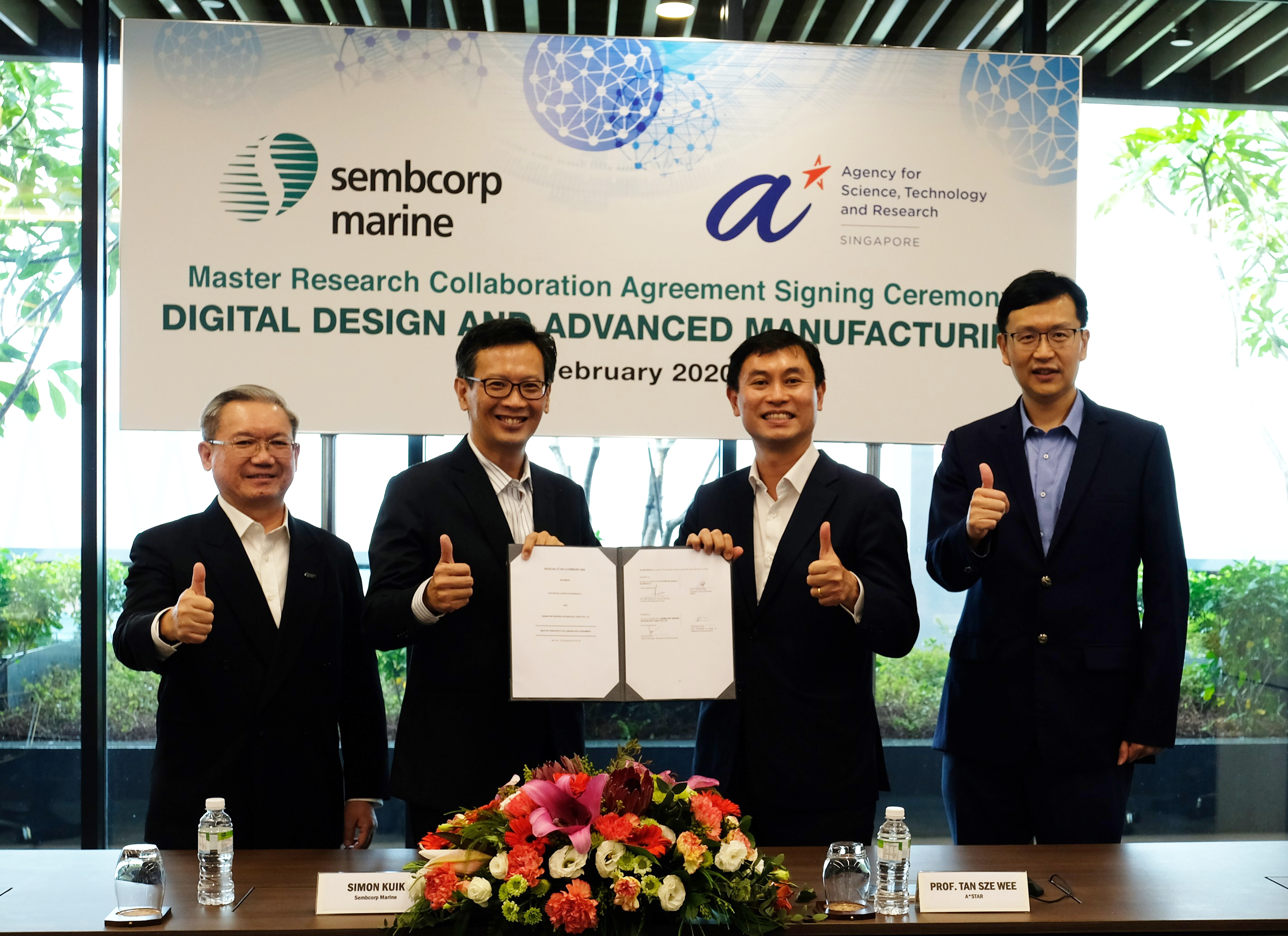 Sembcorp and ASTAR Ink Offshore Research Deal