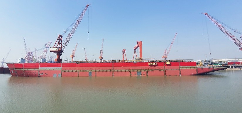 Alfa Lift hull at shipyard in China