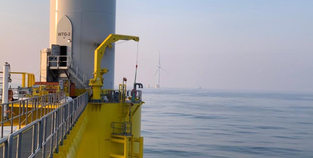 Third WindFloat Atlantic turbine being towed to site