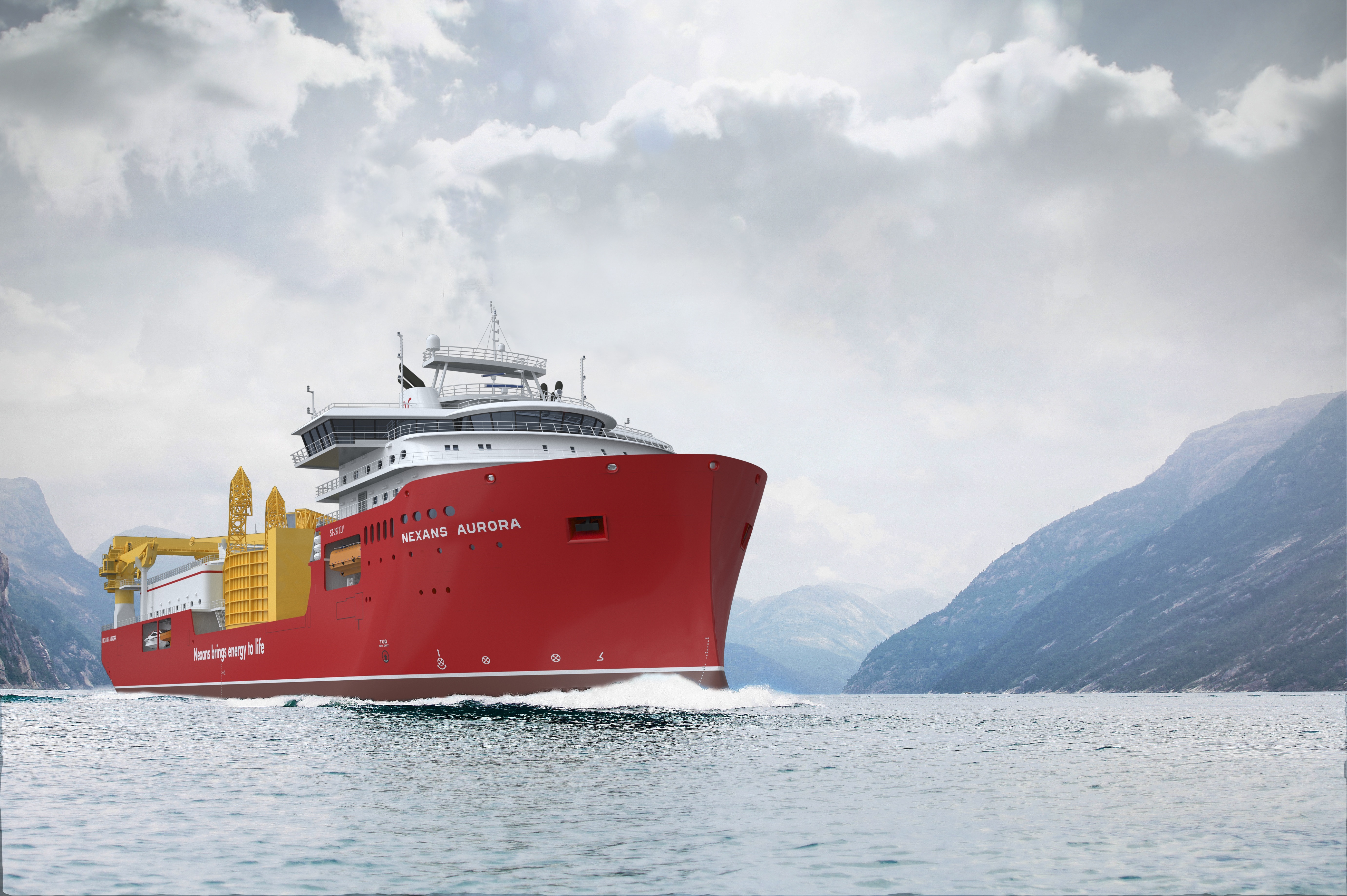 Artist’s impression of Nexans Norway’s cable-laying vessel Aurora