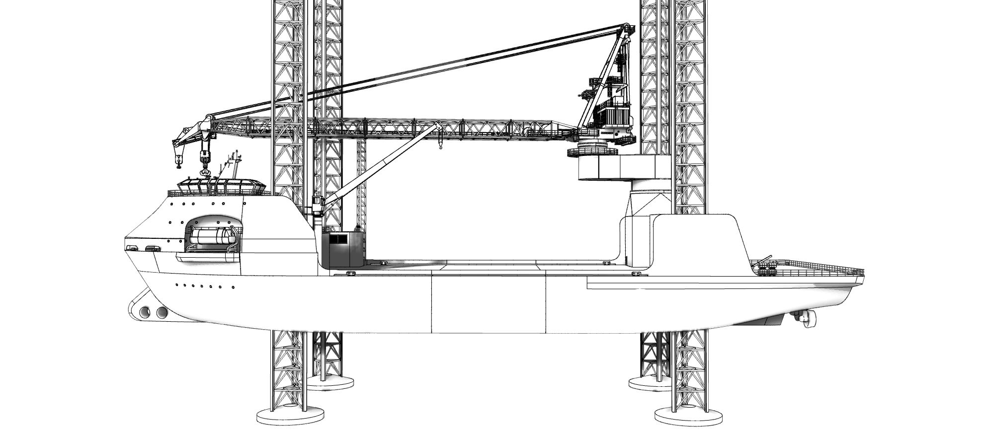 A project drawing of a SuperFeeder vessel