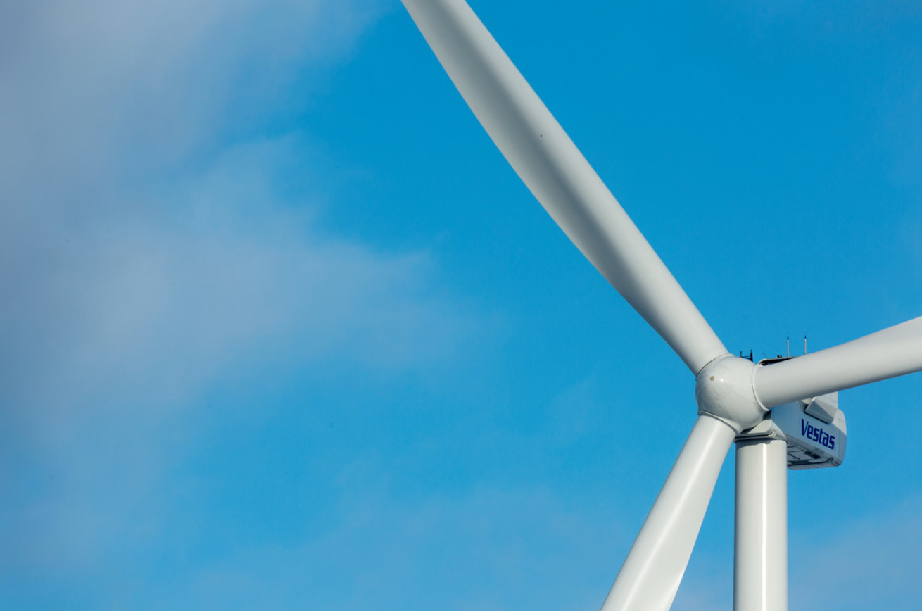 A close-up photo of Vestas wind turbine rotor