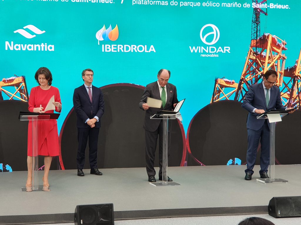 Iberdrola and Navantia-Windar Sign Saint-Brieuc Contract