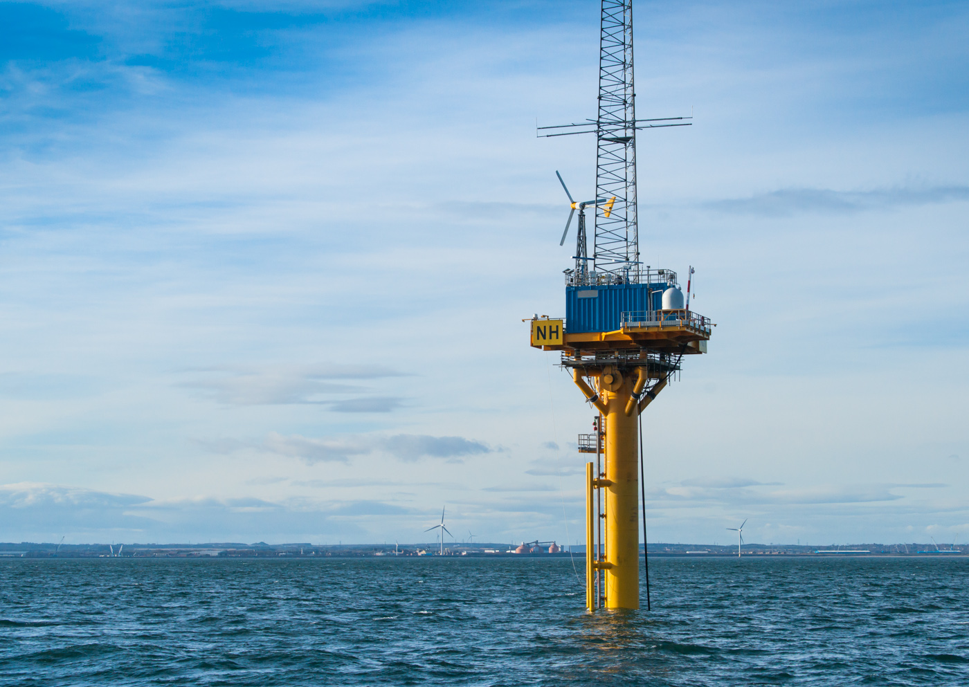 ORE Catapult’s National Offshore Anemometry Hub (NOAH), off the coast of Blyth, Northumberland.