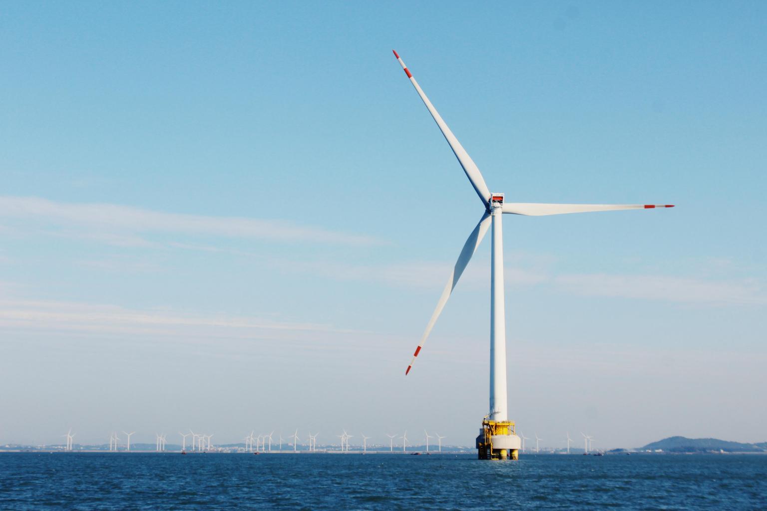MingYang offshore wind turbine installed at sea