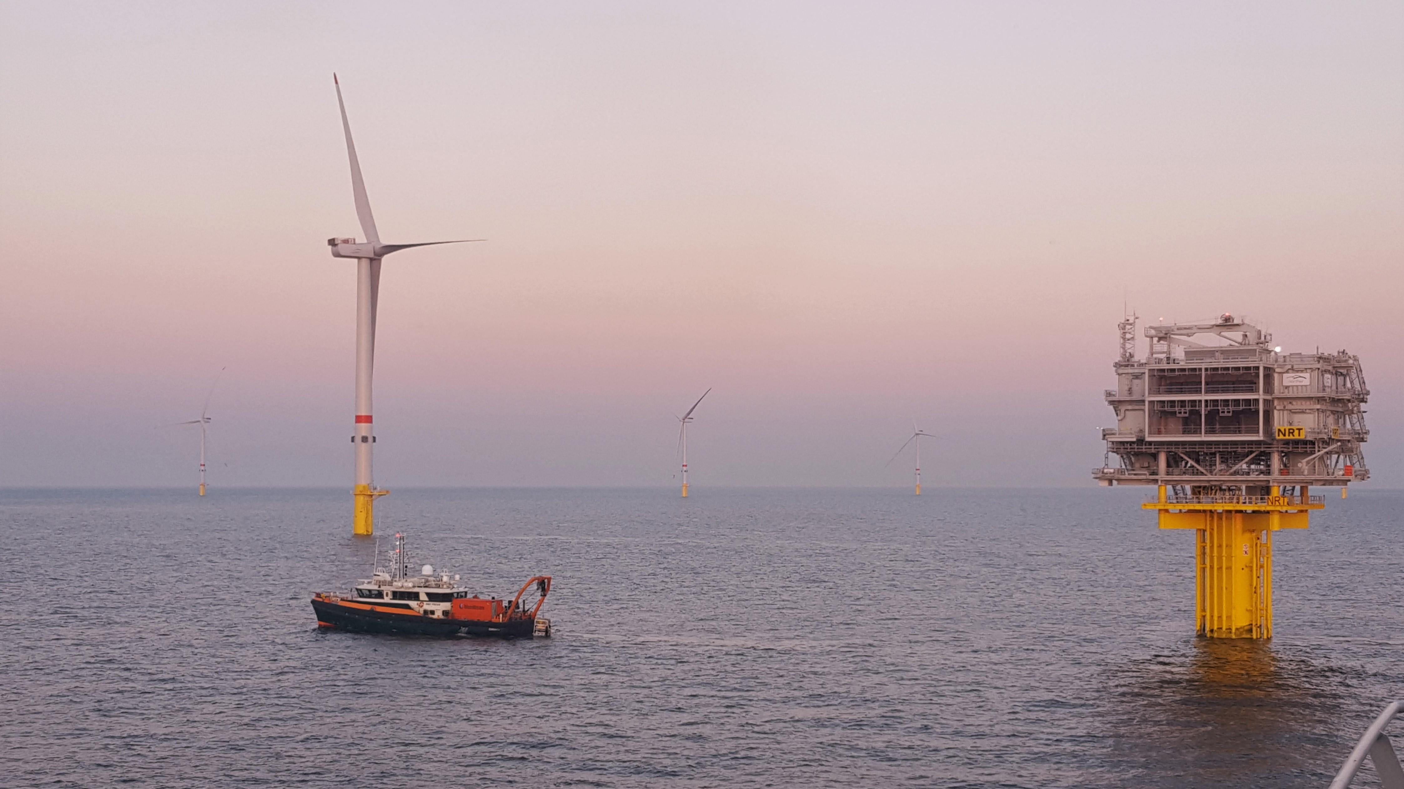 A photo of the Norther OHVS and one wind turbine