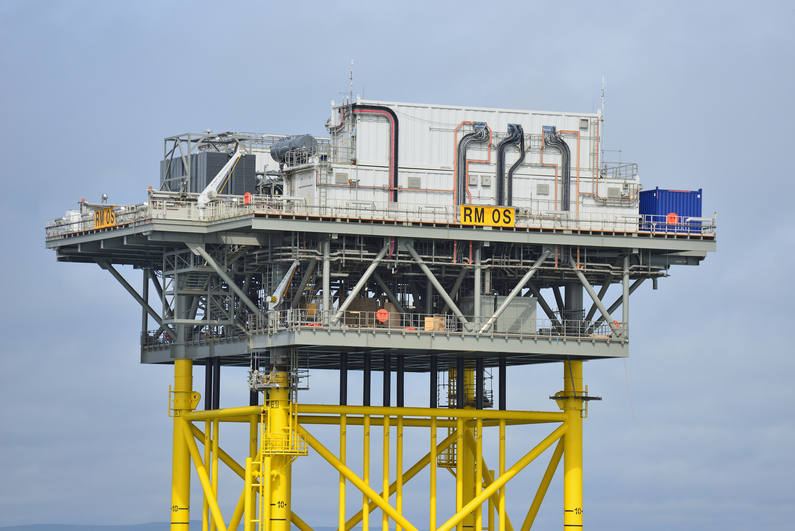 A photo of Rampion offshore substation