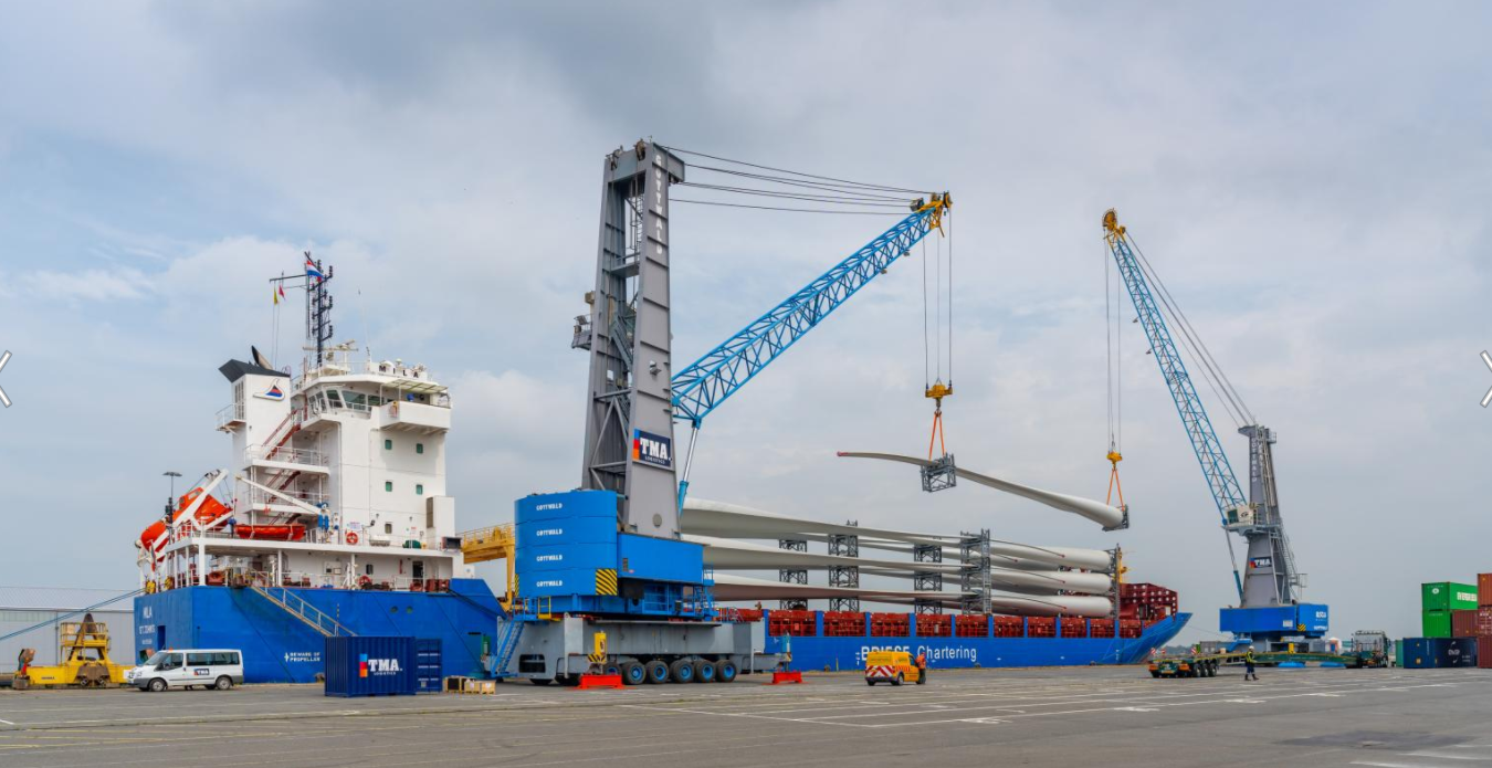 Windpark Fryslân Turbine Hardware Starts Arriving in Amsterdam