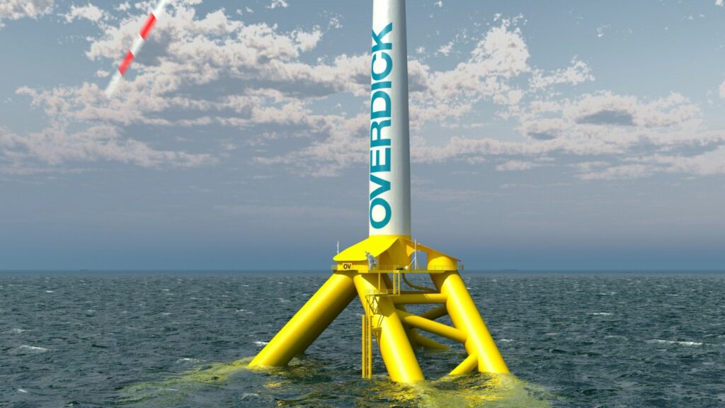 An image rendering Tractebel floating wind platform