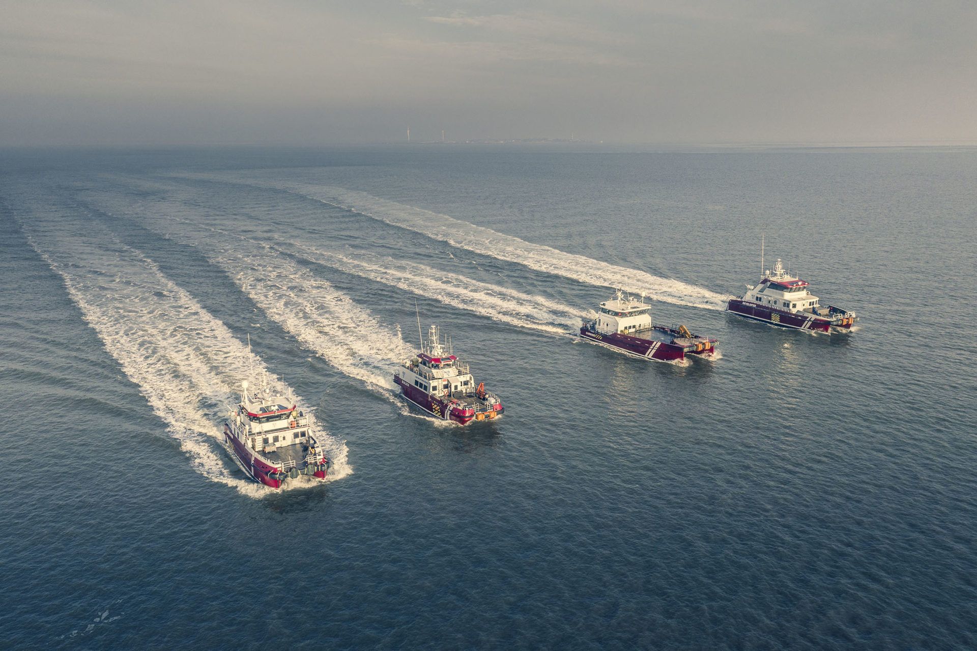 N-O-S crew transfer vessels at sea