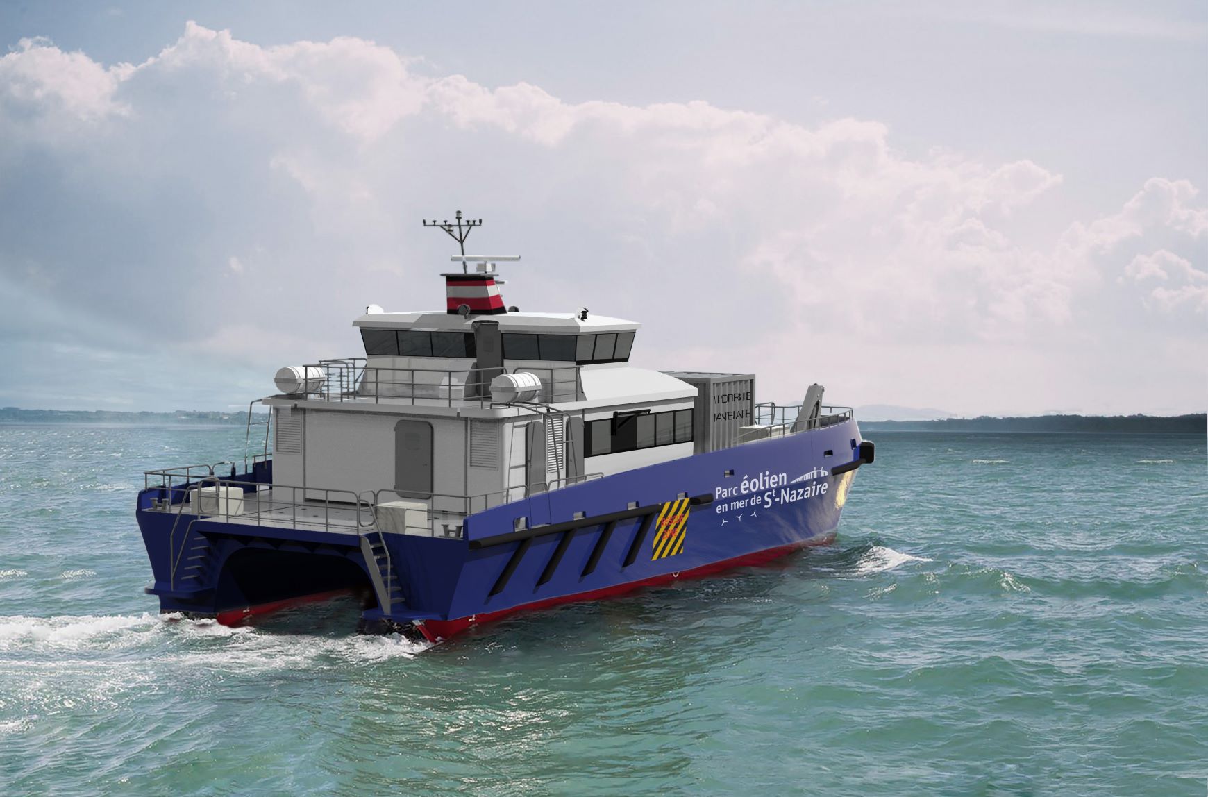 An image of the CTV to be delivered for the Saint-Nazaire offshore wind farm