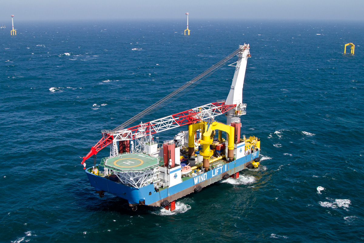Wind Lift I jack-up vessel at an offshore wind farm