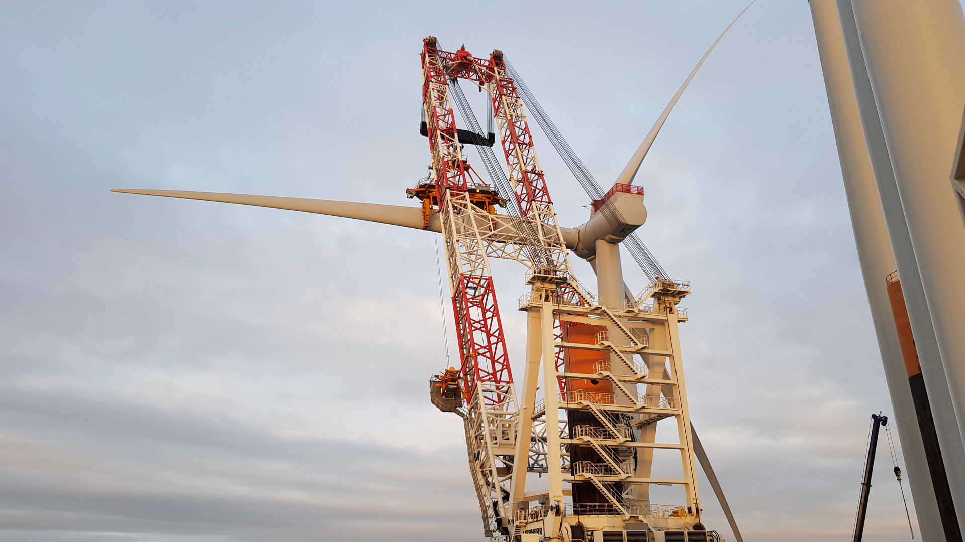 First Turbine in at Denmark's Largest Offshore Wind Farm