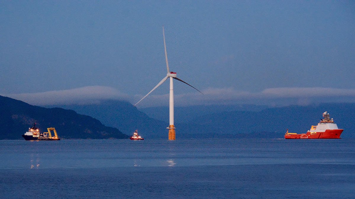 A Hywind Scotland floating wind turbine