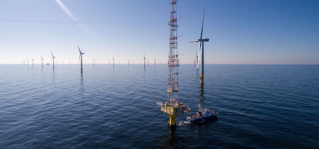A photo of the FINO2 platform in the Baltic Sea
