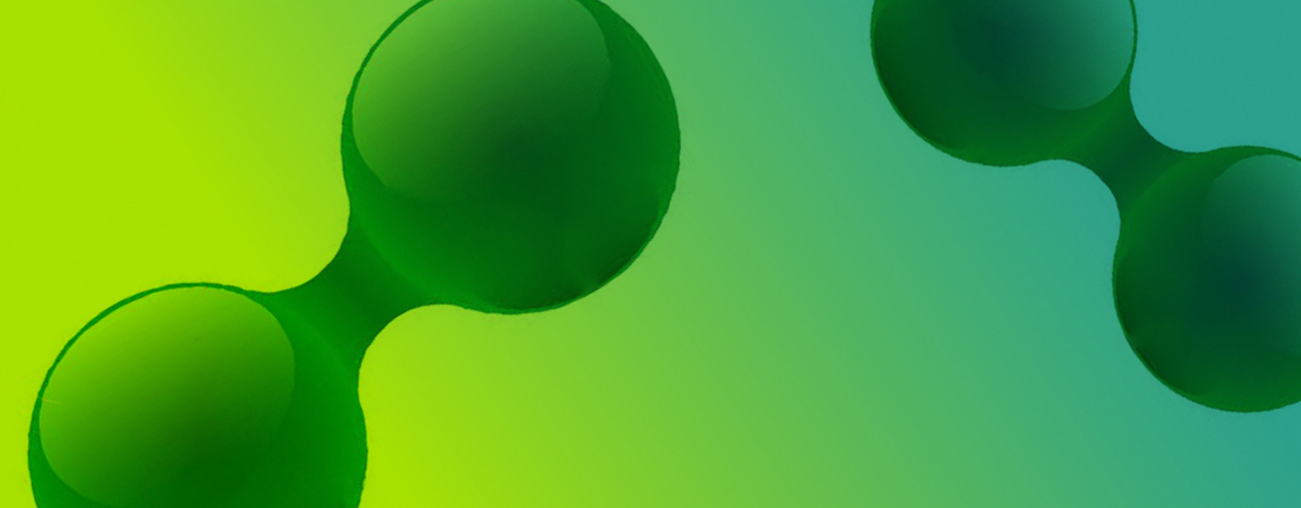 An image illustrating green hydrogen as green drops
