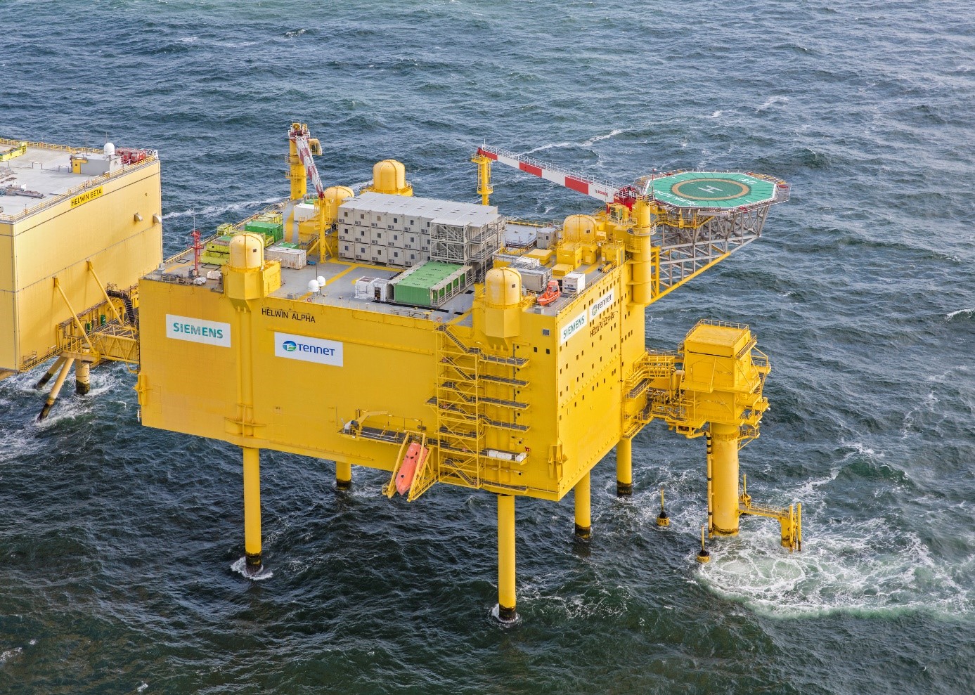 ELA containers on TenneT's offshore converter platform in German North Sea