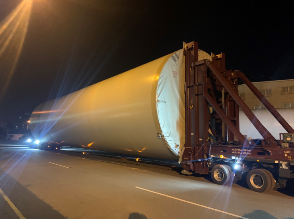 Greater Changhua Turbine Towers Start Arriving in Taichung Port