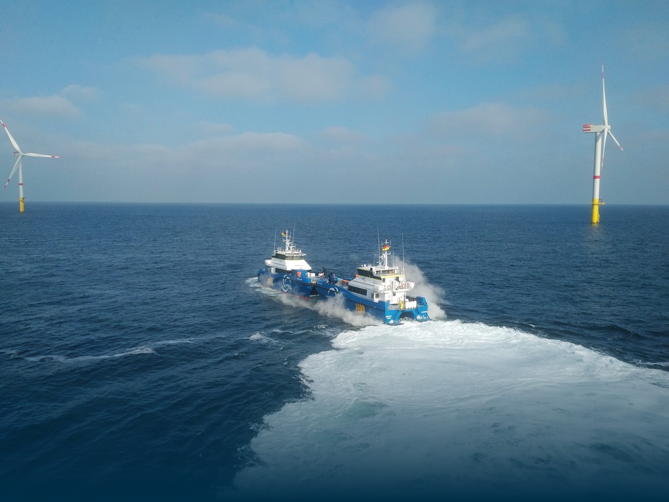 WINDEA Four and WINDEA Six vessels at Nordsee One offshore wind farm