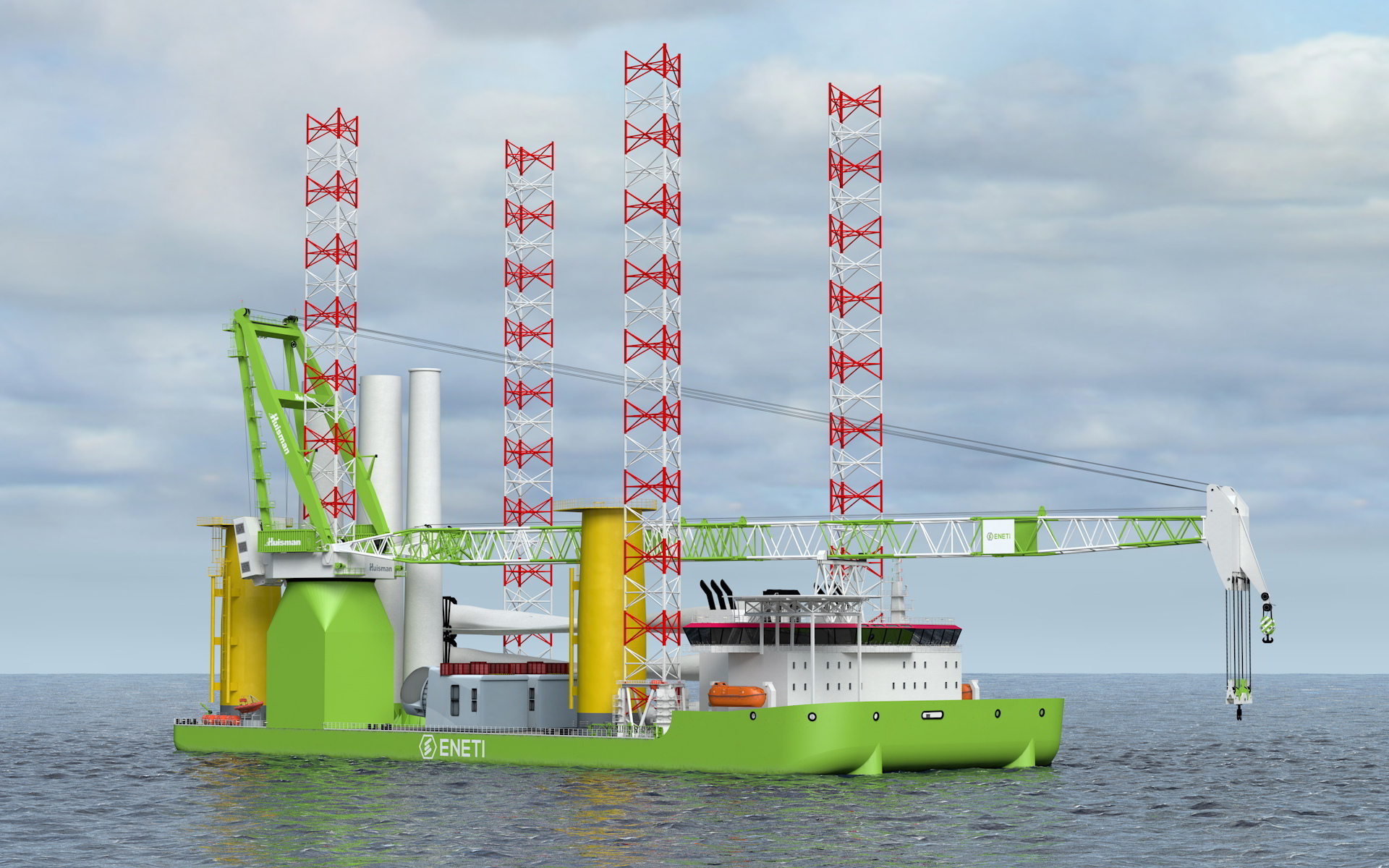 Eneti's wind turbine installation vessel, or WTIV