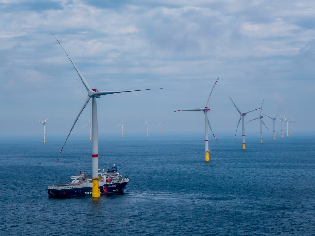 A photo of the Veja Mate offshore wind farm