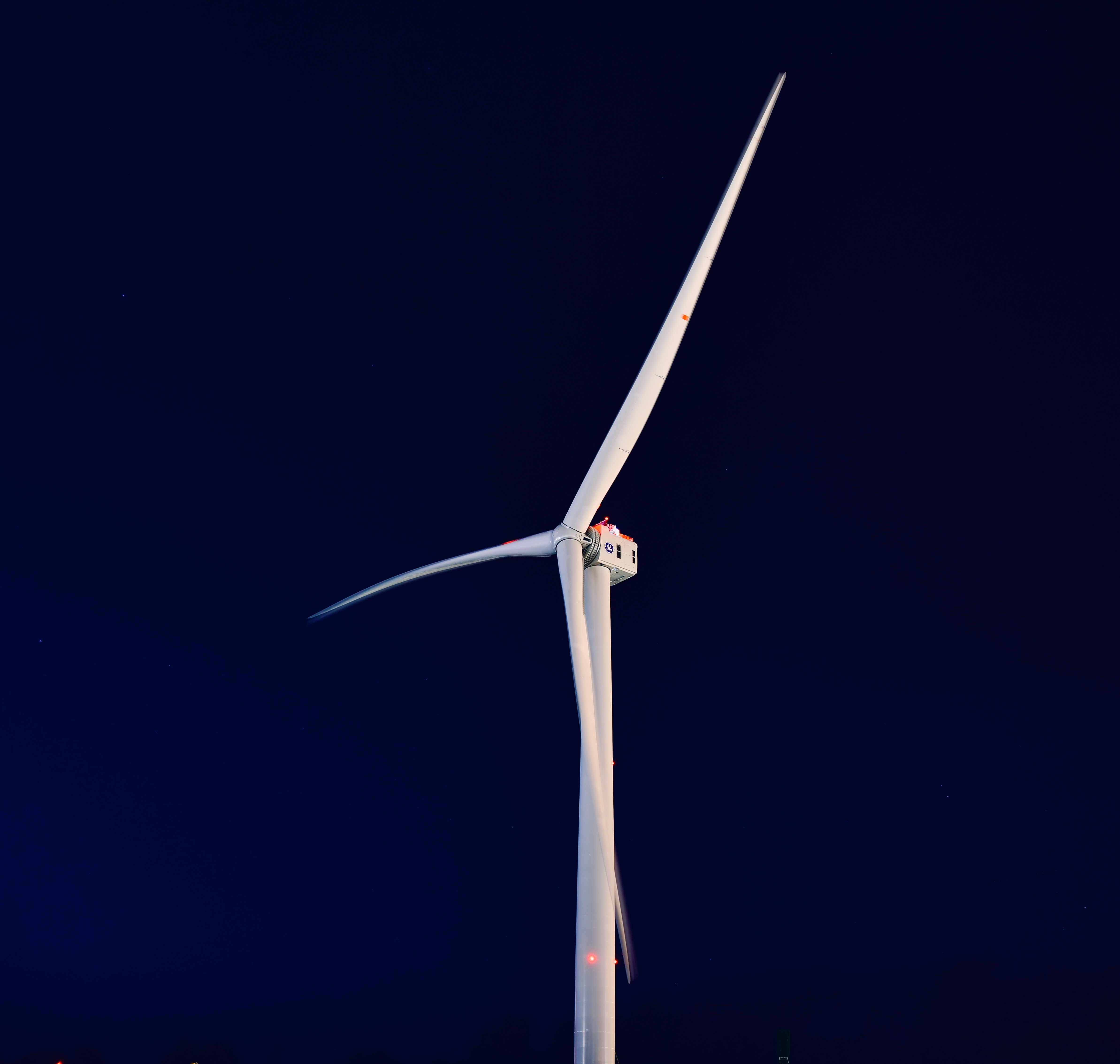 The prototype Haliade-X wind turbine installed in the Port of Rotterdam