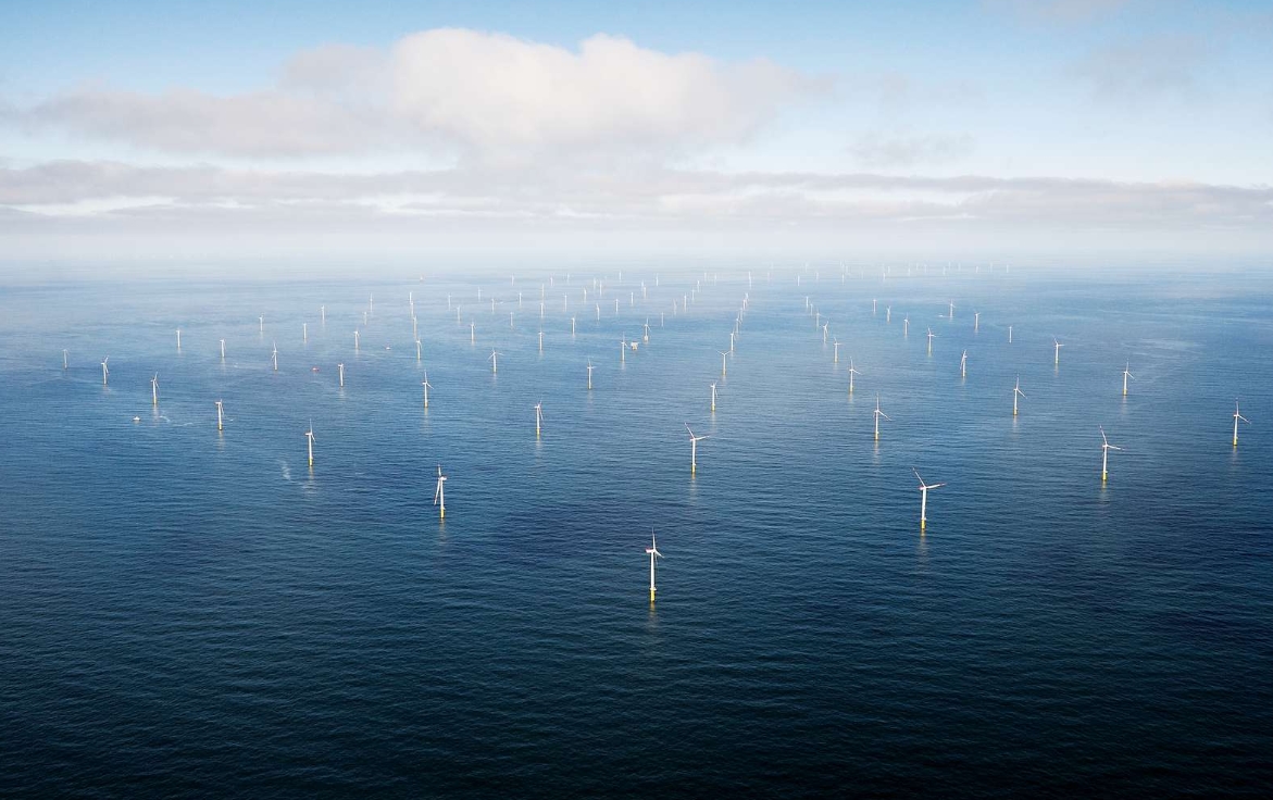 A photo of an Ørsted offshore wind farm